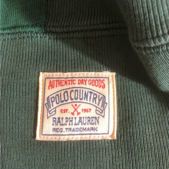 Polo Ralph Lauren Green and Blue Patchwork Crewneck Sweatshirt American flag - Picture 7 of 12